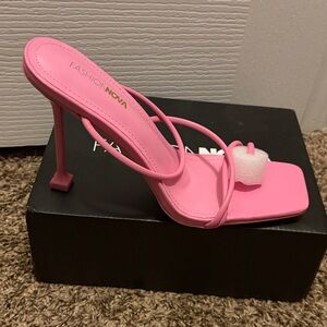 Fashion Nova Strappy Pink Heels